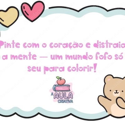 Livro de Colorir Fofo — Para Distrair a Mente e Acalmar o Coração